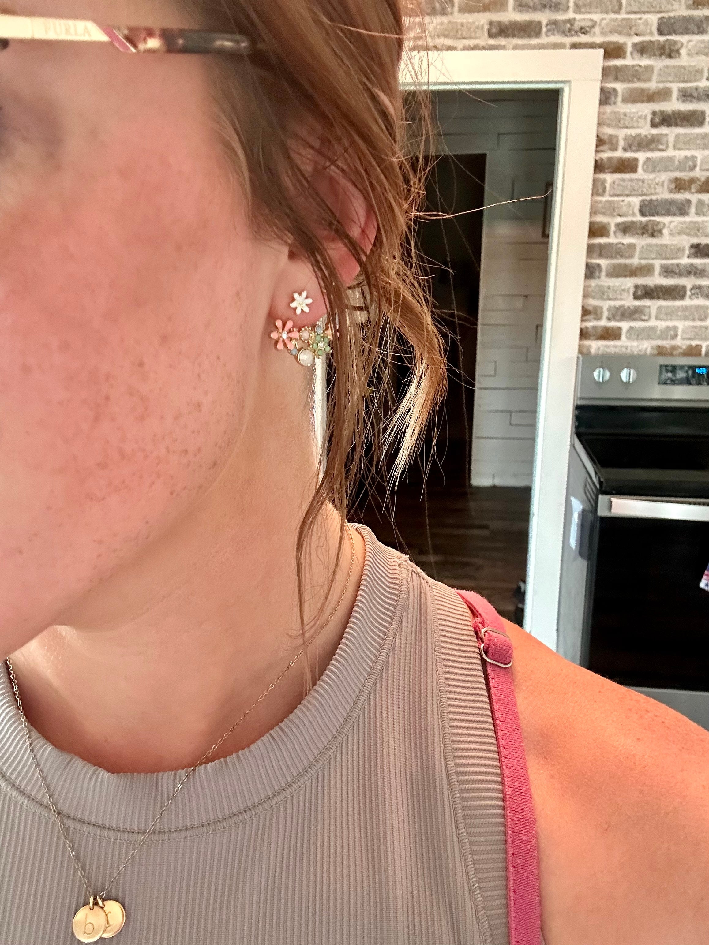 Beautiful Flower Jacket Earrings